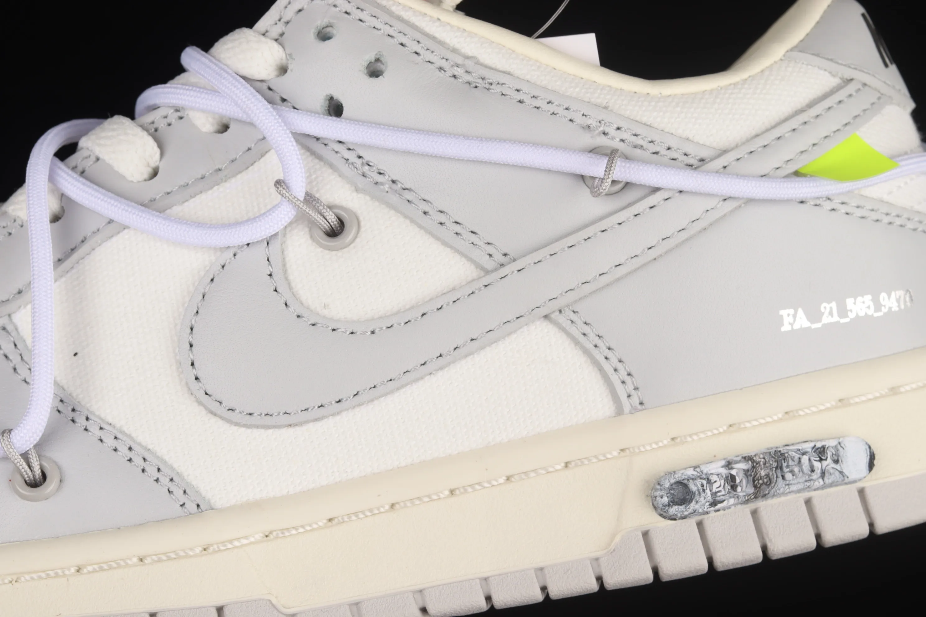 All Categories Nk SB Dunk Series Nk SB Dunk Low Low-top sneakers Pure original version OF x Nk Dunk Low OW Gray SB smashed backboard fashion casual sneakers DM1602-123